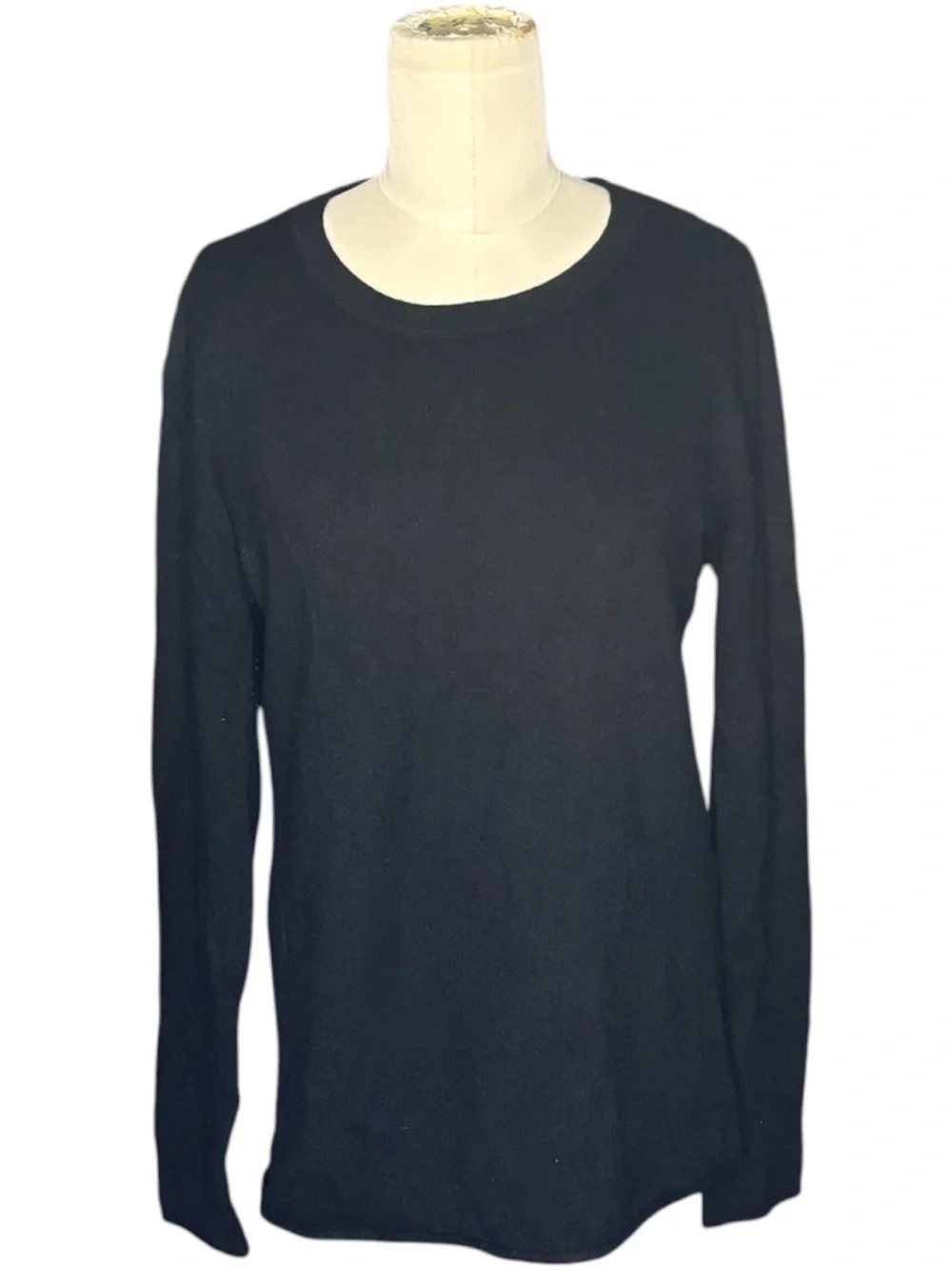 J. Crew Black 100% Cashmere Crewneck Sweater